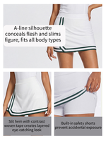 Jupe de tennis personnalisée à séchage rapide pour l'été, robe de golf et de yoga athlétique, jupe de sport décontractée respirante pour la gym avec short intégré et poches