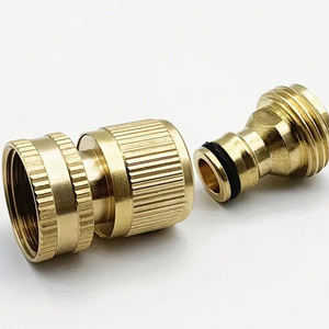 Brass 3/4 Inch <b>Quick</b> Connect Garden Hose Fitting Male <b>Connector</b> For Irrigation Bulk Hose - Product Image 1