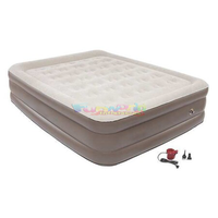 Matelas gonflable avec mousse intégrée, imperméable, PVC, matelas de camping avec pompe à air intégrée, lit pour 2 à 3 personnes