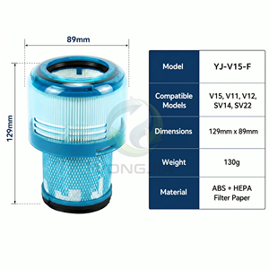 En stock, livraison rapide, SuzhouYJ, vente chaude, filtre HEPA électrique de remplacement pour accessoires d'<span class=keywords><strong>aspirateur</strong></span>, réutilisable - Product Image 5