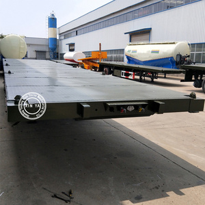 Promo Panas Semi-Trailer Flatbed Kontainer 45 Kaki, 45 Ton, 13,6 Meter, Tiga As, Sistem Suspensi Mekanis dengan Lift-Axle - Product Image 4