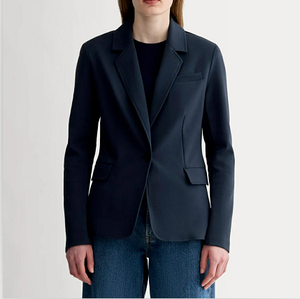 Blazer Casual de Oficina para Mujer, Corte Entallado, Color Azul Marino, Cierre de un Botón, con Bolsillos Funcionales - Product Image 4