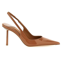 Escarpins à talons aiguilles sexy personnalisables avec logo, bout pointu, en cuir verni bleu foncé, taille 12