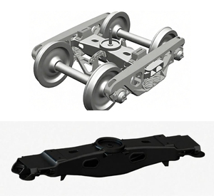 Pièces de bogie métalliques certifiées ISO9001 pour cadre latéral de <span class=keywords><strong>locomotive</strong></span> d'origine chinoise, essieux conformes à la norme AAR, conceptions personnalisées, garantie 1 an - Product Image 5