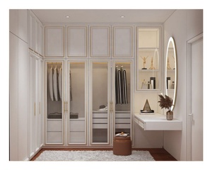 <span class=keywords><strong>Lit</strong></span> d'enfant moderne 5 portes en bois Armoire pour enfants Mobilier de chambre à coucher avec miroir Bureau - Product Image 5