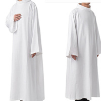 Soutane Robe de Clergé Arabe Chrétien Catholique pour Prêtre du Moyen-Orient, Été Automne, Polyester, à Capuche, Longueur Cheville, Vente en Gros