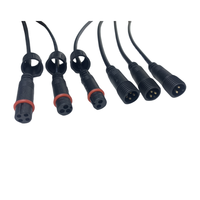 Câble connecteur étanche M12 2 broches IP65 22AWG 5A 12V mâle-femelle en cuivre pour éclairage LED et applications industrielles