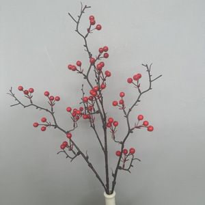 Ramas de Bayas Rojas Artificiales Kch de 30-40 Pulgadas, Flor de Seda, Decoración para el Hogar, Decoración de Año Nuevo - Product Image 2