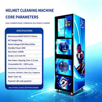 Distributeur automatique de produits d'entretien pour casques de moto, paiement sans numéraire par QR code et carte, 24h/24 et 7j/7, sans surveillance, pour les magasins de vélos