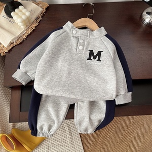 Nouveaux vêtements de sport pour garçons tenue d'automne <span class=keywords><strong>veste</strong></span> à manches longues de style coréen élégant avec <span class=keywords><strong>printemps</strong></span> et automne pour enfants costume de bébé pour garçon - Product Image 2