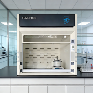 Cappa aspirante da laboratorio interamente in acciaio con armadietti per laboratorio chimico - Product Image 3