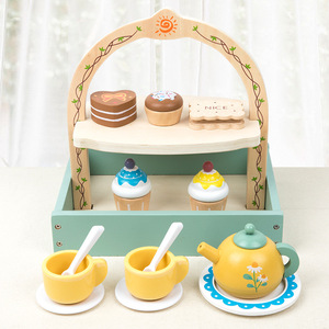 Juego de Té de Simulación de Alta Calidad, Juguete de Imitación para la Interacción entre Padres e Hijos, Pasteles de Madera, Postres, Galletas, Juguete de Cocina - Product Image 2
