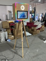 Stock d'entrepôt UE Photobooth vintage 2024 Station de photobooth selfie Borne Photobooth portable avec impression