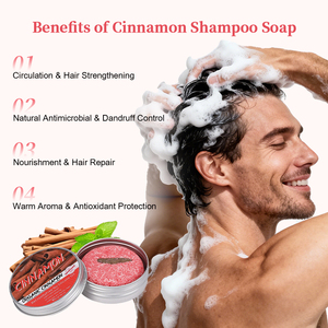 Shampooing <span class=keywords><strong>Solide</strong></span> Menthe Poivrée & Huile de Gingembre Réparateur Cheveux Abîmés Revitalisant Hydratant Bio Nourrissant Boîte en Aluminium - Product Image 2