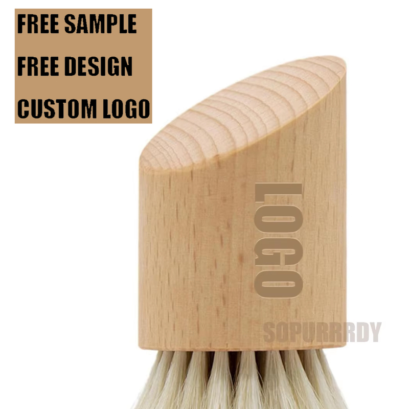 Custom Logo Natural Bristle Facial Cleansing