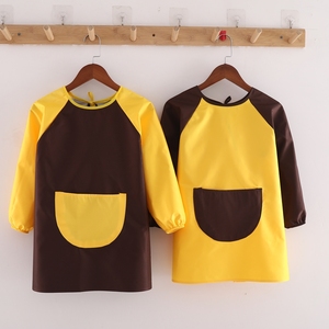 Nouvelle conception, <span class=keywords><strong>tablier</strong></span> de cuisine amusant et mignon pour enfants, garçons et filles, <span class=keywords><strong>jaune</strong></span> et marron - Product Image 5