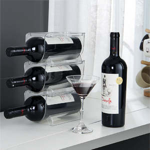 Soporte organizador de botellas de agua y vino sin BPA, estante de vino apilable para encimeras de cocina, mesa, despensa, <span class=keywords><strong>nevera</strong></span>, bares - Product Image 3