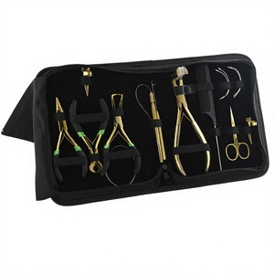 Hair <b>Extension</b> Tools Kit Featuring Dreadlock Crochet Hook, Hair Crimping Tool, Tape In Removal Plier and Keratin Bond Remover - Product Image 1