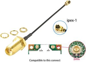 Nhà máy cung cấp ufl U.FL U.FL để SMA nữ Jack vách ngăn Pigtail Antenna wi-fi đồng trục thấp mất cáp 1.13mm 6 inch (15cm) RoHS - Product Image 2