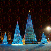 Outdoor-Baumbeleuchtung LED-Lichter Anpassbare Girlande mit Spitzenstern IP65-Zertifiziert für Weihnachts- und Feiertagsdekoration
