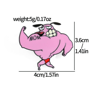 XZ2465 dibujos animados cobarde perro broche lindo divertido perro forma Animal esmalte Pin Anime Metal insignia mochila Ropa Accesorios Juguetes - Product Image 5