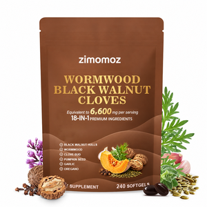 Capsules d'armoise, de noix noires et de clou de girofle : stimule le métabolisme et l'énergie |   Contient du noyer <span class=keywords><strong>noir</strong></span>, de l'<span class=keywords><strong>ail</strong></span> et de l'armoise - Product Image 1