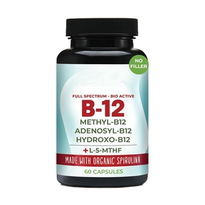 Volledige Spectrum Capsule Vitamine B12 5000 Mcg Biologische Methy Adenosyl en Hydrox B12 Complex Supplementen L-5-MTHF Spirulina Capsule - Product Image 1