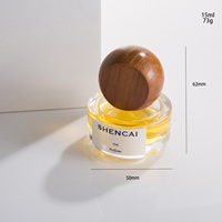 Flacon vaporisateur de parfum pour femme, cylindrique, transparent, vide, 15 ml, personnalisable, avec bouchon, pour création DIY
