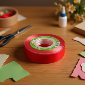 Nastro in organza Ilan 2,5 cm x 35 iarde rosso per artigianato e decorazioni - Product Image 2