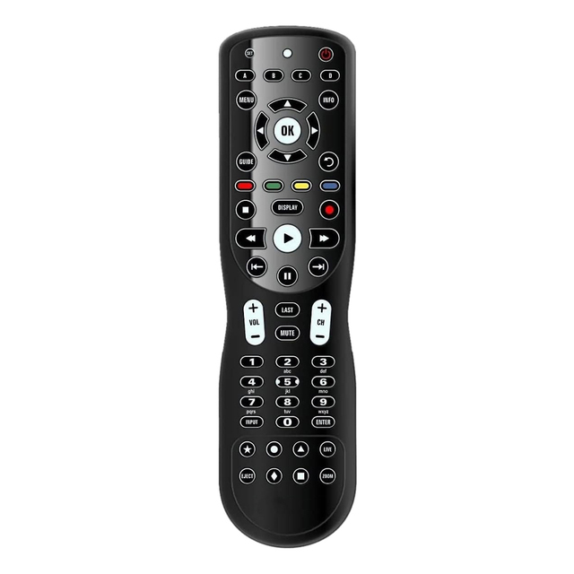 Inteset INT-422 4-in-1 Universal Backlit Infrared Learning Remote Control for Apple TV Xbox One Roku TV Media Center