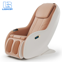 Sillón de Masaje Reclinable LEERCON, Diseño Deslizante sin Contacto con la Pared, Tapizado con Borde Acolchado y Teclas de Función con Marco Dorado, Nodos de Masaje para Pantorrillas