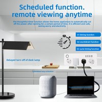 Prise intelligente Wi-Fi Tuya conforme aux normes européennes avec 8 prises, minuterie à commande vocale, ports USB pour hôtel et usage domestique, fabriquée en Chine