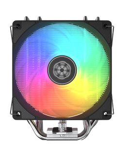 FM600 ชุดระบายความร้อนซีพียูแบบลมสีดำ/ขาว สำหรับพีซีตั้งโต๊ะ 240W TDP 120 ARGB พัดลม PWM แบบออฟเซ็ต ฮีทซิงค์เคลือบผิว ลดเสียงรบกวน ใช้งานได้หลากหลาย - Product Image 4