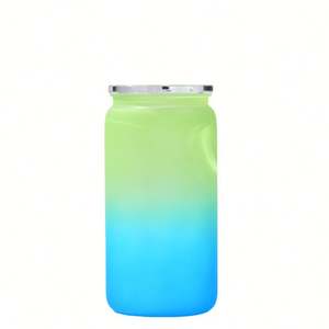 Vasos de Plástico Reciclables con Forma de Lata de 16 oz, Coloridos, con Tapa de PP y Pajita, para Envoltura UV DTF, Disponibles en Almacén de EE. UU. - Product Image 5