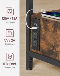 Bien Lift-TOP Thiết kế bàn cà phê có một dải điện với 2 AC cửa hàng và 2 cổng USB - Product Image 5