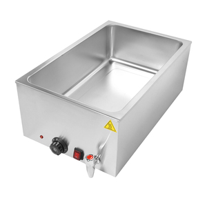 เครื่องอุ่นอาหารแบบ Bain Marie ยี่ห้อ Commercial Electric พร้อมก๊อกระบายน้ำ วัสดุสแตนเลส รองรับถาด GN พร้อมเทอร์โมสตัท สำหรับร้านอาหาร บุฟเฟ่ต์ และงานจัดเลี้ยง - Product Image 1