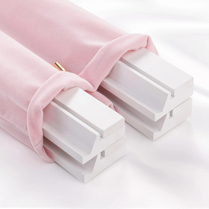 Bolsa de Lujo de Terciopelo Rosa para Fichas de Mahjong con Cierre de Cordón, Organizador de Almacenamiento Duradero y Ecológico para Fichas Americanas - Product Image 2