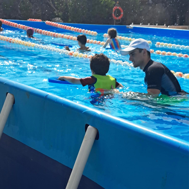 25m Intex Rectangular Steel Metal Framed Self Supporting Pro Max Above Ground Swimming Pools for Swim Lessons