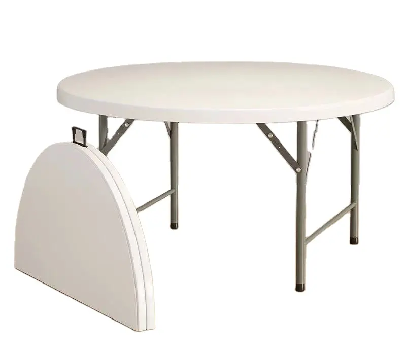 Fabricant 60 pouces 10 places restauration jardin pique-nique table pliante ronde en plastique pour événements fête