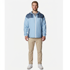 Finer Threads Professional-Made Men's Windproof Hooded Vintage Style <b>Canvas</b> Windbreaker Jacket Customized Solid Color - Product Image 1