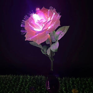 Çok-renk değiştiren LED Fiber ışık güneş bahçe ışıkları IP65 romantik gül manzara festivaller için çiçek dekorasyonu su geçirmez - Product Image 2
