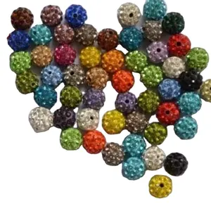 Venda quente Resina Diamante Ball Ball Aleatório Misto Cor Diamante Ball Beads Chunky Beads Diamante DIY Grandes Beads