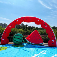 Ballon gonflable durable imperméable promotionnel de fruit de pastèque annonçant la taille et la couleur personnalisables géantes