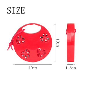 Instrument de percussion Orff, tambourin à main en plastique rouge, éveil musical, éducation précoce - Product Image 5
