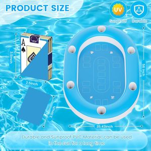 Mesa de Póker Inflable para Piscina con Portavasos, para Juegos de Piscina, Diversión de Verano, Material EVA - Product Image 3