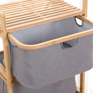 Holesale cocodable ololdable lothes 3 Tier amboo aunaundry amamper amboo aunaundry asasket con tortorage AG - Product Image 4