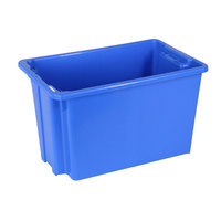 Bacs de rangement en plastique empilables et emboîtables avec couvercle – Conteneurs robustes pour la gestion à domicile et au bureau