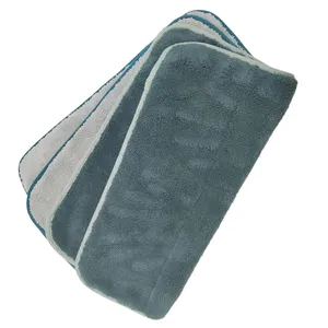 Оптовая продажа, очень толстое квадратное флисовое полотенце из микрофибры с логотипом под заказ, 1200gsm, 30x30 см, 40x40 см, кораллового цвета, с индивидуальной упаковкой