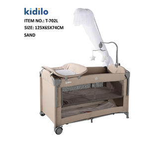 Culla Pieghevole in Plastica Kidilo Multifunzionale Portatile per Neonati con Opzione Letto Grande Cross-Border T-702L - Product Image 3