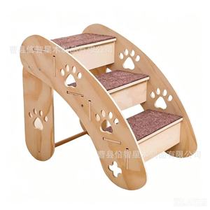 Escaleras de madera para perros, escalones antideslizantes para sofá, rampa de acceso para perros pequeños y medianos, gatos, rectangulares, de material de madera maciza. - Product Image 5